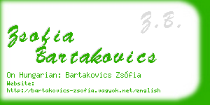 zsofia bartakovics business card