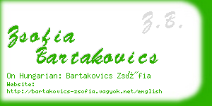 zsofia bartakovics business card